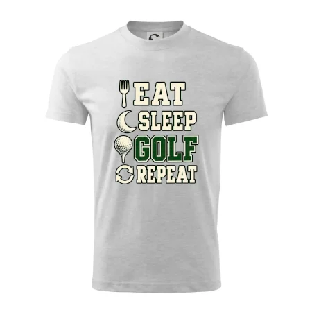 Eat sleep golf repeat typografie