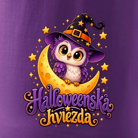 Halloweenska hviezda - sovička na mesiaci