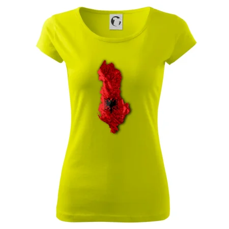 Mapa Albánsko reliéf hôr