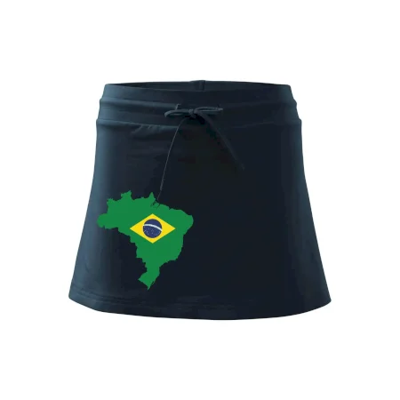 Brazília vlajka v mape