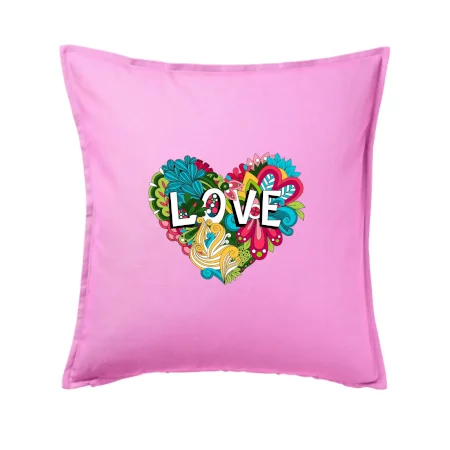 Love nápis květovaný