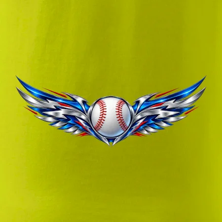 Baseballový míček s kovovými křídly