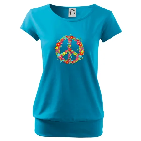 Peace symbol červené kvety