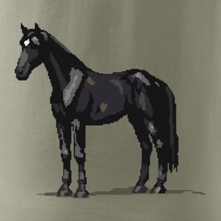 Čierny kôň pixel