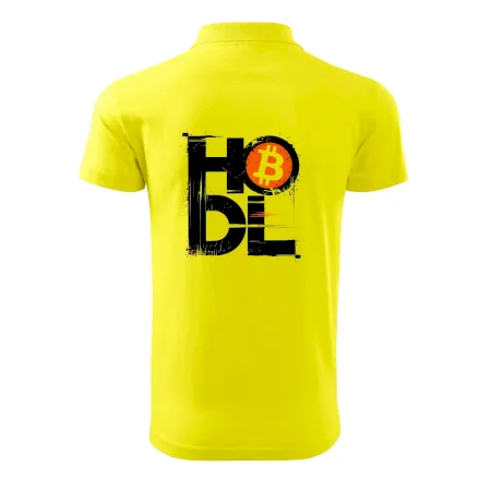 Hodl velký nápis a logo BTC