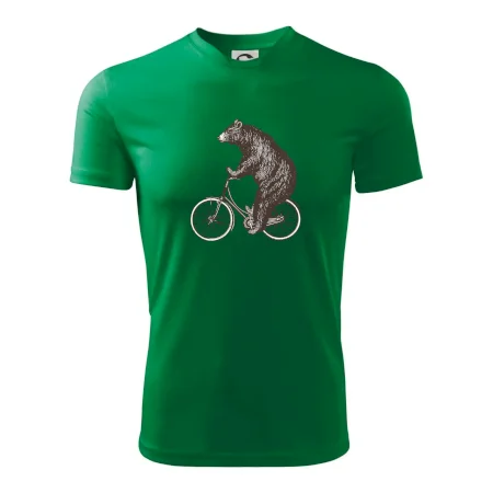 Medveď na bicykli