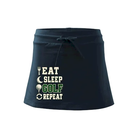 Eat sleep golf repeat typografie