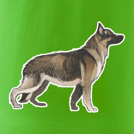 Nemecký ovčiak - hnedý kreslený