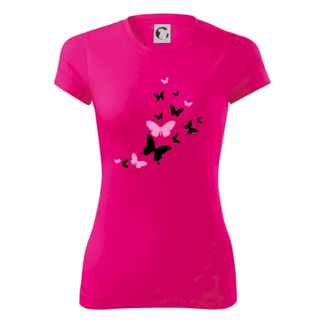 Motýle ružovo čierni