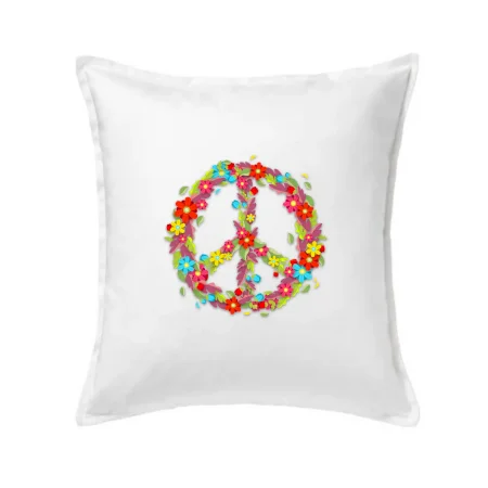 Peace symbol červené kvety