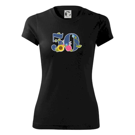 Kvetinové číslo kreslené - 50