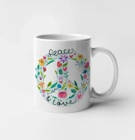 Peace and love symbol