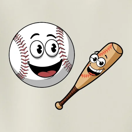 Parové tričko - baseballová raketa a loptička