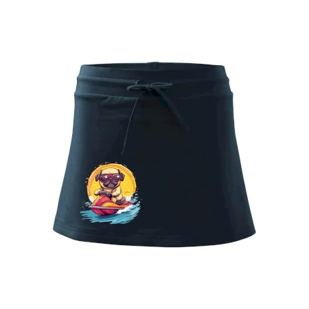 Mops na vodnom skútri