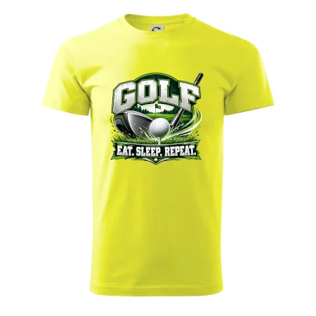 Golfová palica s loptičkou eat sleep repeat