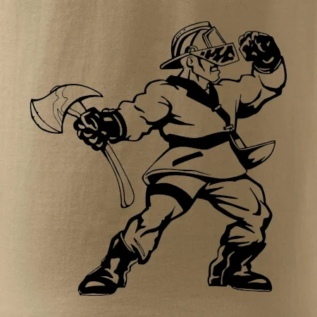 Hasič stojaci - nápis hasiči - Veľký nápis na chrbte