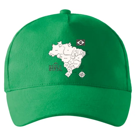 Brazília mapa s názvami regiónov