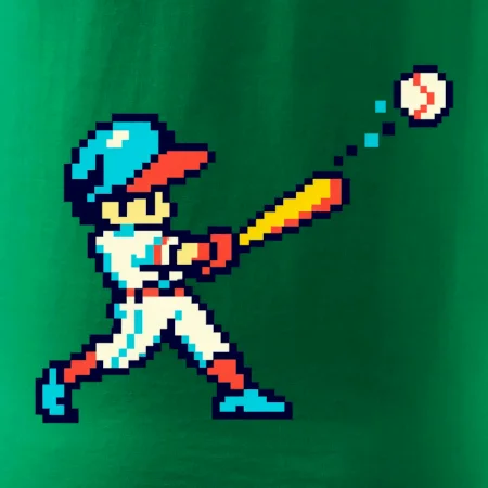 Baseballový hráč pixel art