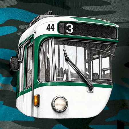 Detail čela T3R SLF tečkovaná perokresba