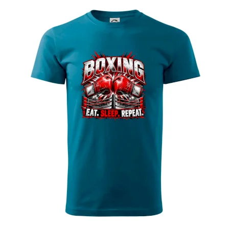 Boxerské rukavice v ringu eat sleep repeat