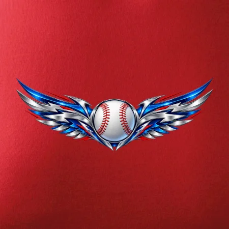 Baseballový míček s kovovými křídly