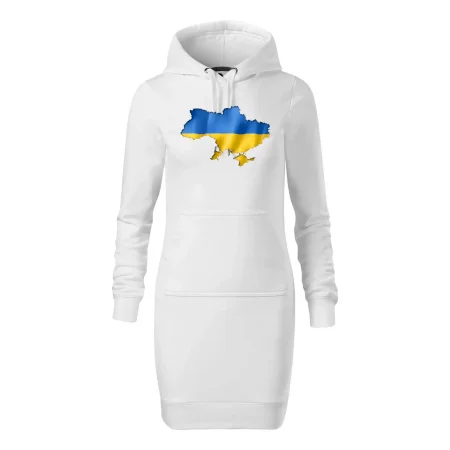 Ukrajina vlajka mapa