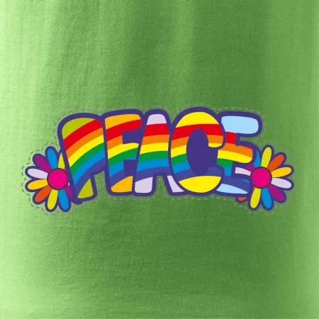 Peace nápis dúhový