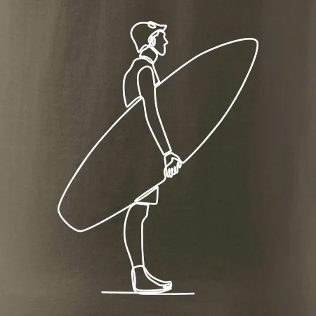 Surfer stojaci jedným ťahom