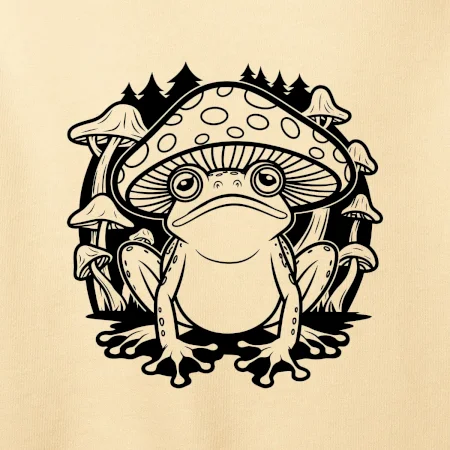 Goblincore čierna hubožaba