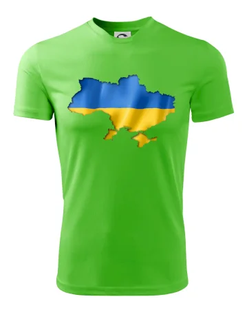 Ukrajina vlajka mapa