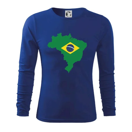 Brazília vlajka v mape