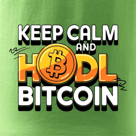 3D nápis Keep Calm and HODL Bitcoin