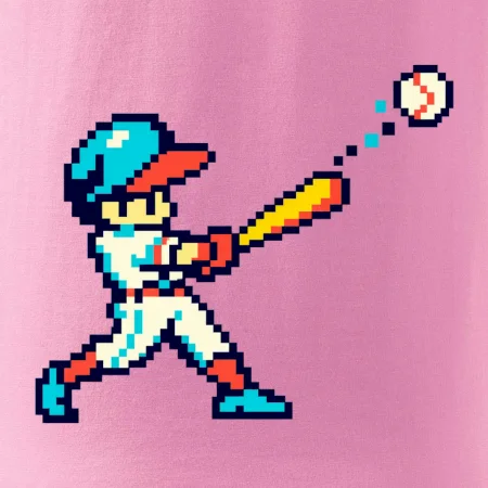 Baseballový hráč pixel art
