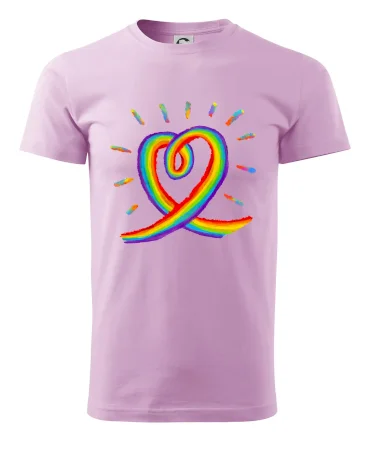 Srdce pride dúha kreslená