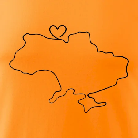 Mapa Ukrajiny - srdce