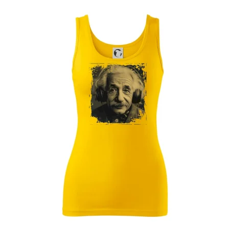 Albert Einstein so slúchadlami