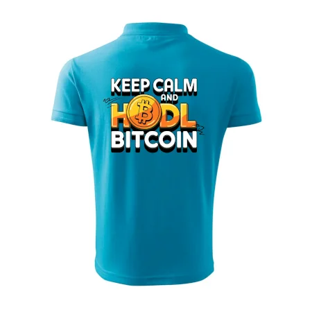 3D nápis Keep Calm and HODL Bitcoin