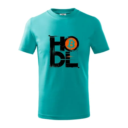 Hodl velký nápis a logo BTC