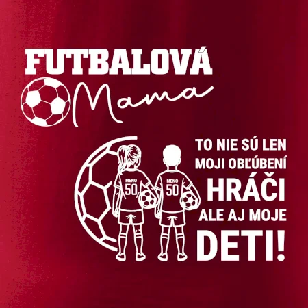 Futbalová mama - syn a dcéra (vaše meno a číslo)