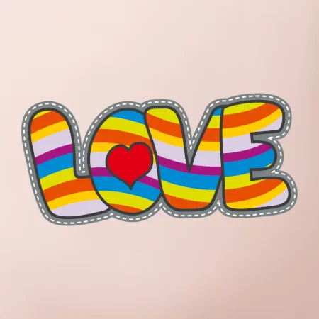 Love nápis dúhový