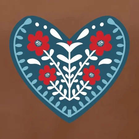 Folklór - srdce modré plné