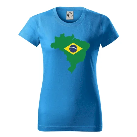 Brazília vlajka v mape