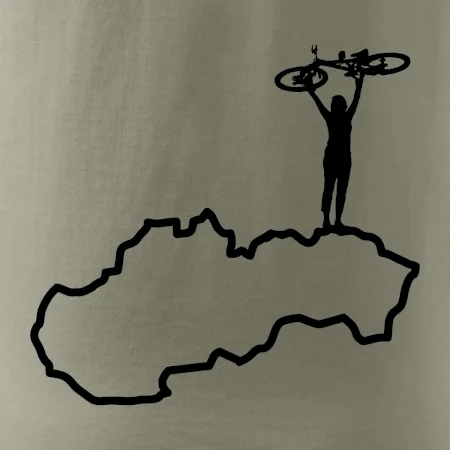 Mapa Slovenska - cyklistka