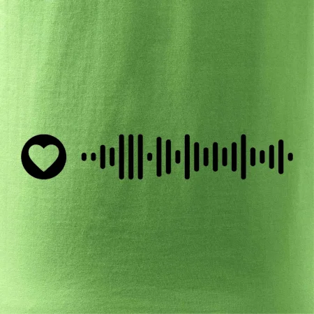Zamilovaný Spotify kód na prsníku
