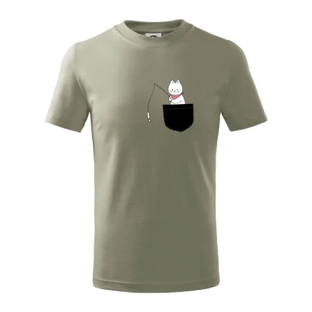 Mačka s rybou vo vrecku