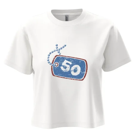 50 na krku štítok
