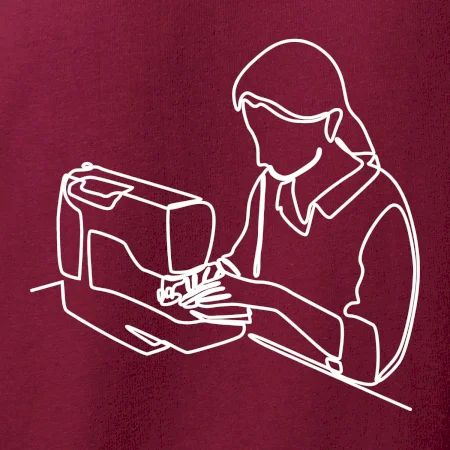 Krajčírka a šijací stroj jedným ťahom