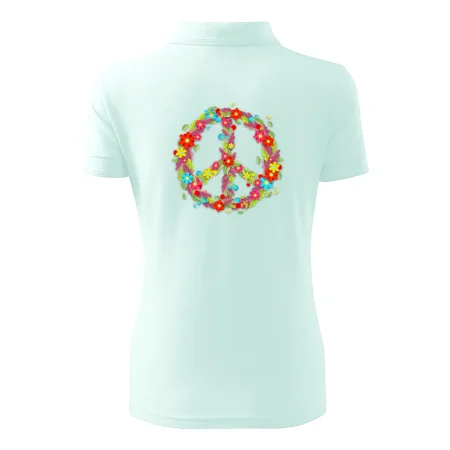Peace symbol červené kvety