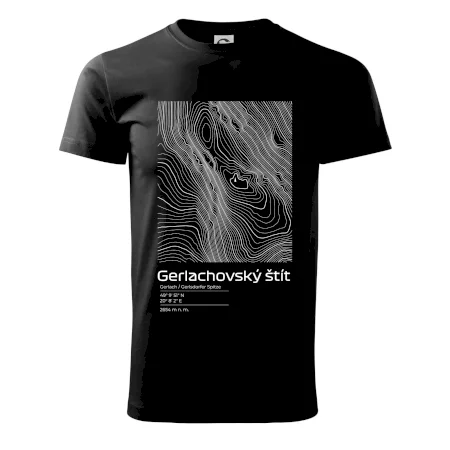 Gerlachovský štít - vrstevnice v obdĺžniku