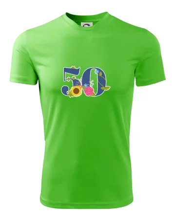 Kvetinové číslo kreslené - 50